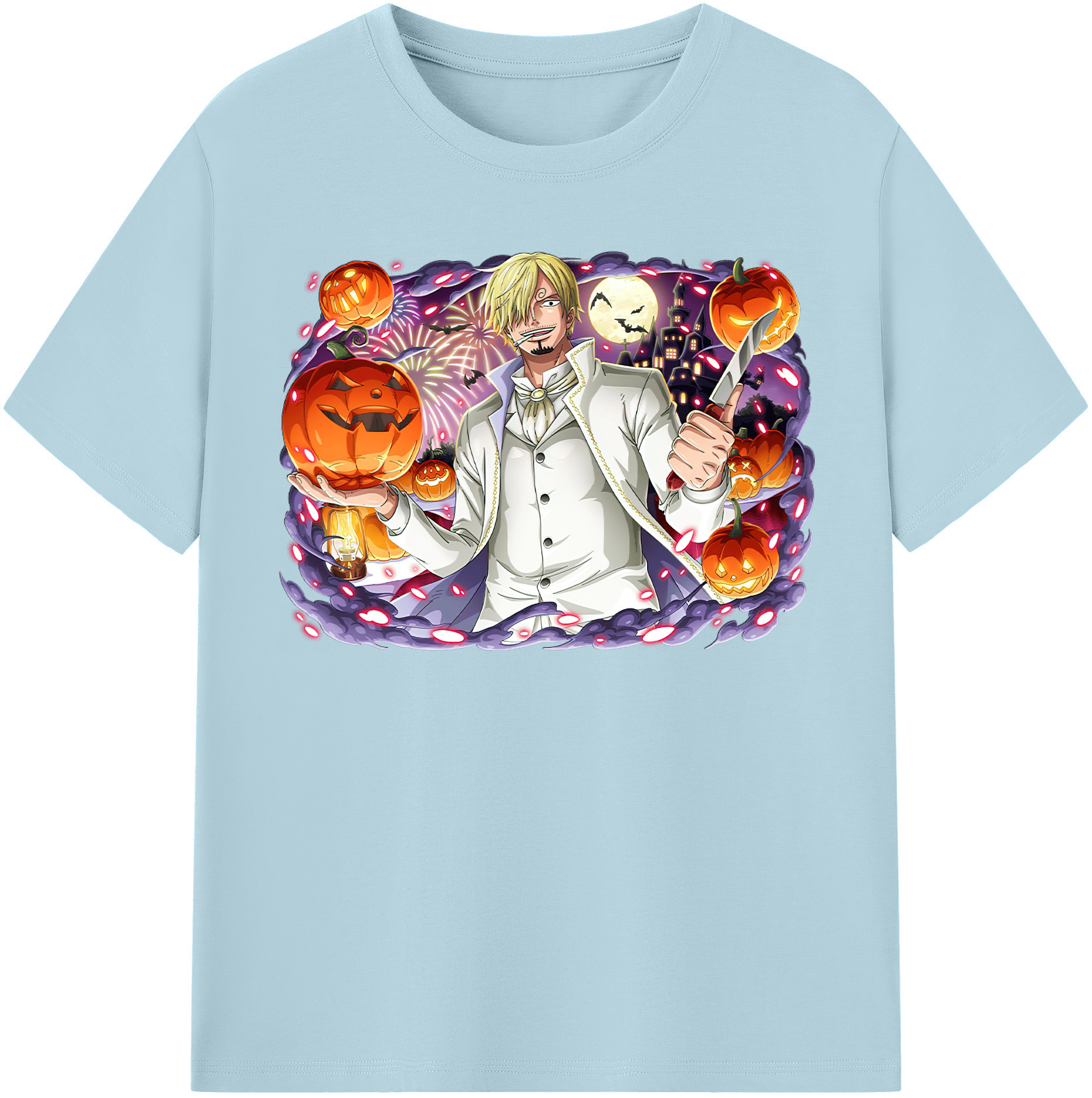 ワンピース サンジ ONE PIECE Sanji 綿100％半袖Tシャツ（フロントプリント）